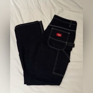 Dickies Black Carpenter/Cargo Pants with White Reverse Stitching
